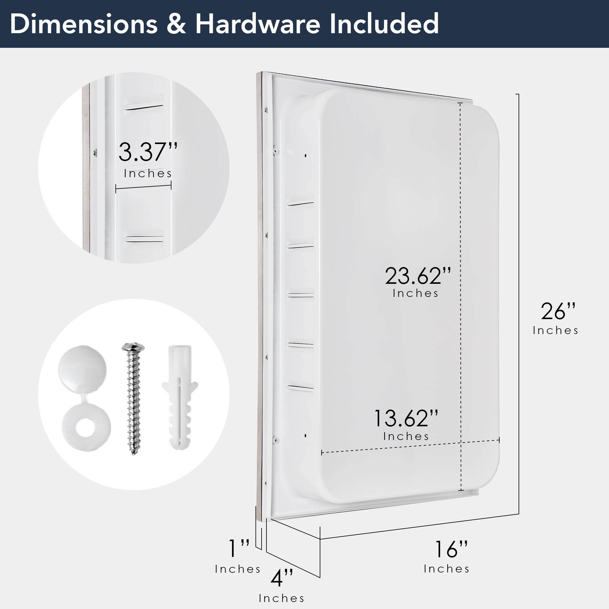 Head West Brushed Nickel & Chrome Recessed Mirrored Medicine Cabinet